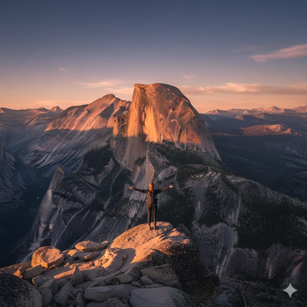 Sierra Nevada ridge at golden hour